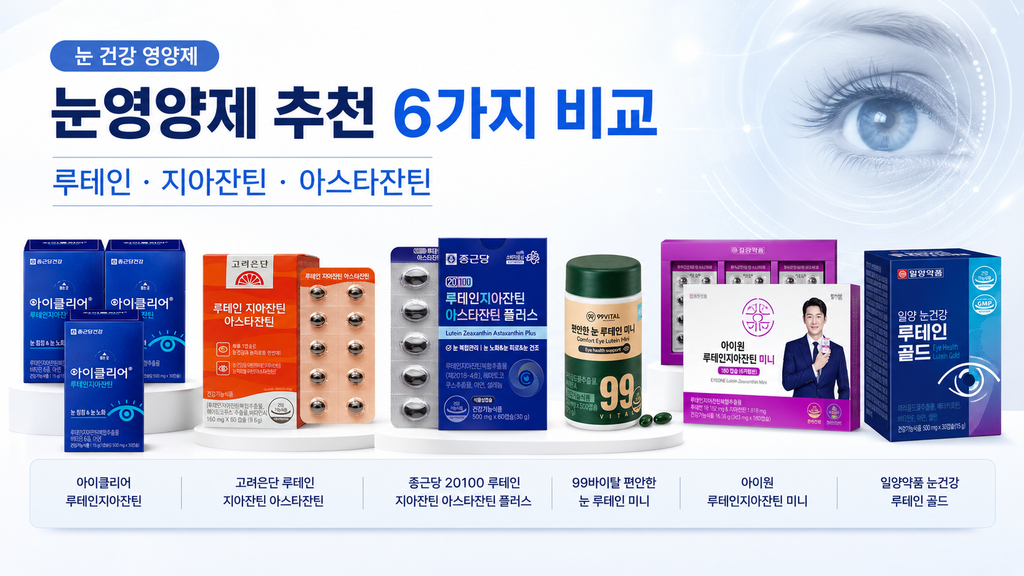 눈영양제 추천 6가지 비교|루테인 지아잔틴 아스타잔틴 어떤 제품이 좋을까? 2 1 눈영양제 추천2